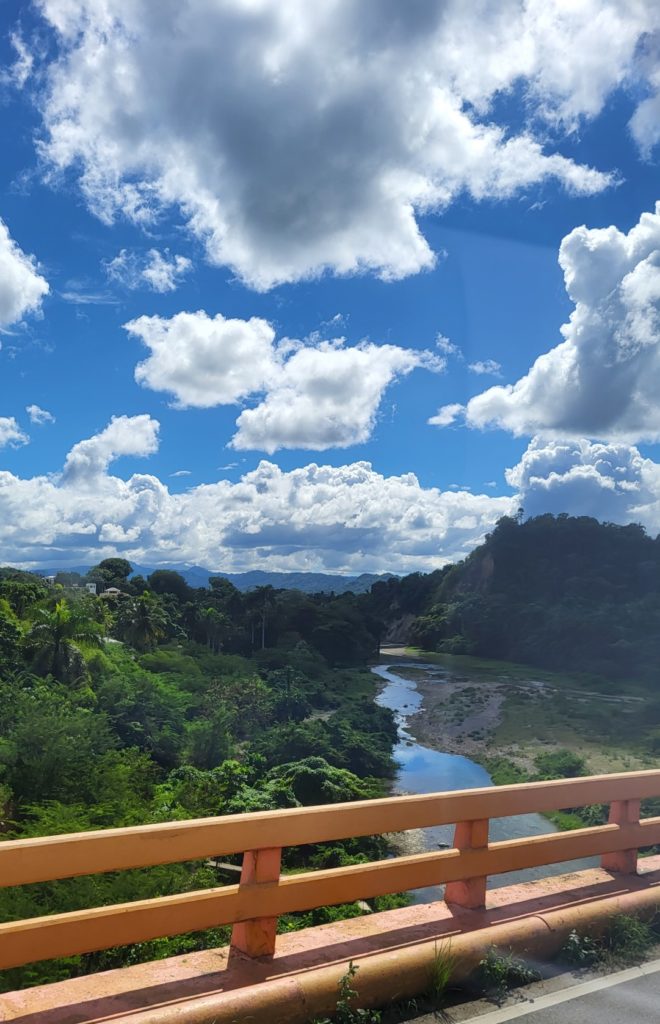 The view out the window on the ride from the Puerto Plata cruise port to the Waterfalls of Damajagua.